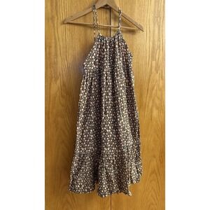 Bonpoint Midi Dress Wms XS Protege Imp Rose Casual Floral Tiered India Cotton